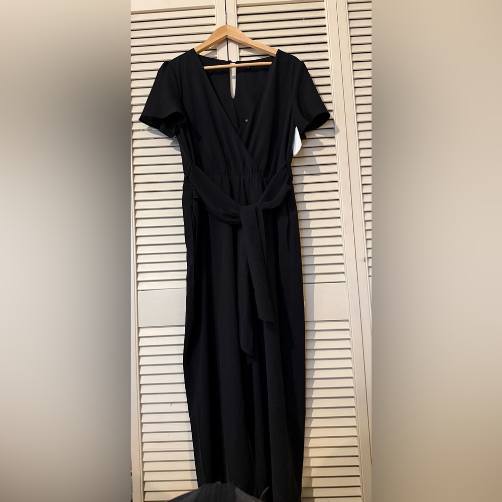 Elegant Black Wrap Jumpsuit